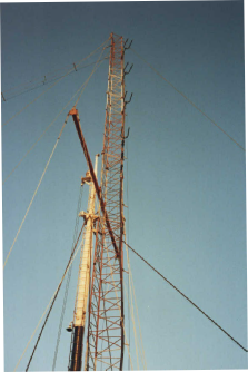 Aerial mast on MV Peace